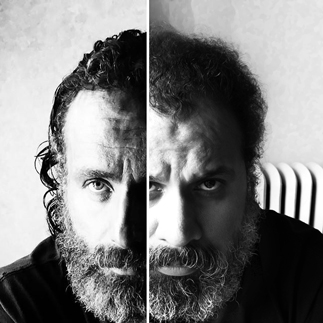 Andrew Lincoln has the same beard as William Fuentes